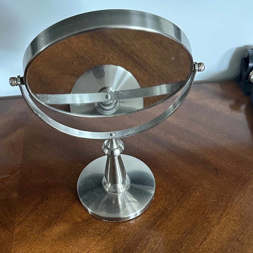 Silver Tabletop Vanity Mirror